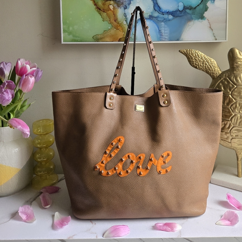 GUC Dolce & Gabbana Beatrice Dolce Love Leather Tote Bag